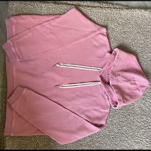 PINK AERIE CORDUROY HOODIE SIZE SMALL COMFY RELAXED SIZE SMALL PULLOVER